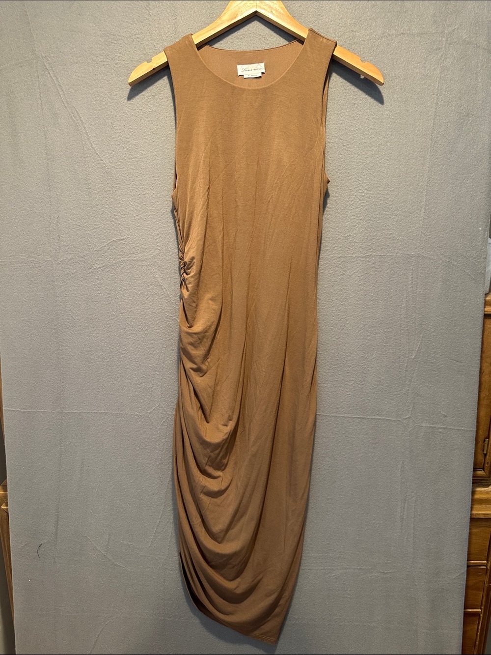 Lovers + Friends Sleeveless Maxi Dress in Tan Brown